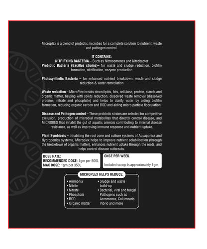 Microplex dosage instructions and beneficial bacteria contents

