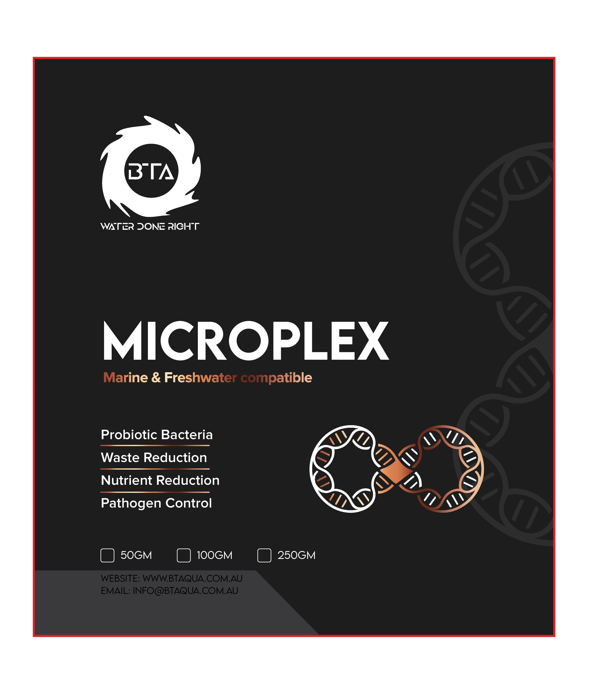Microplex Probiotic Powder - front label with scoop
