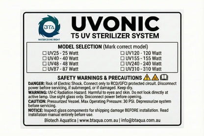 UVonic T5 UV Sterilizers MKII 5"